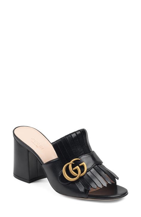 gucci kiltie fringe slide sandal